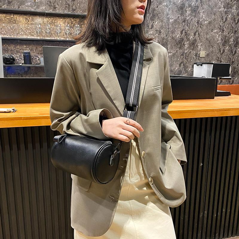 

Evening Bags Top Layer Cowhide Lady's Shoulder Bag Fashion Cross Body Women' High Quality Pillow Travel For Girl, Black