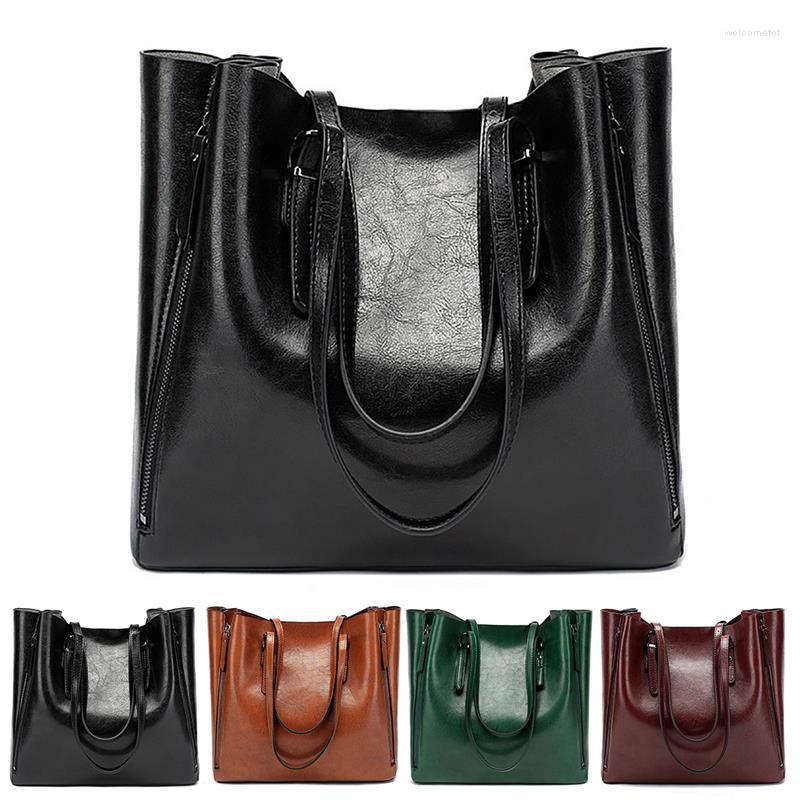 

Evening Bags Arrival Women Tote Bag Fashion Zipper Large Capacity Handbag Shoulder For Female Handbags, Black