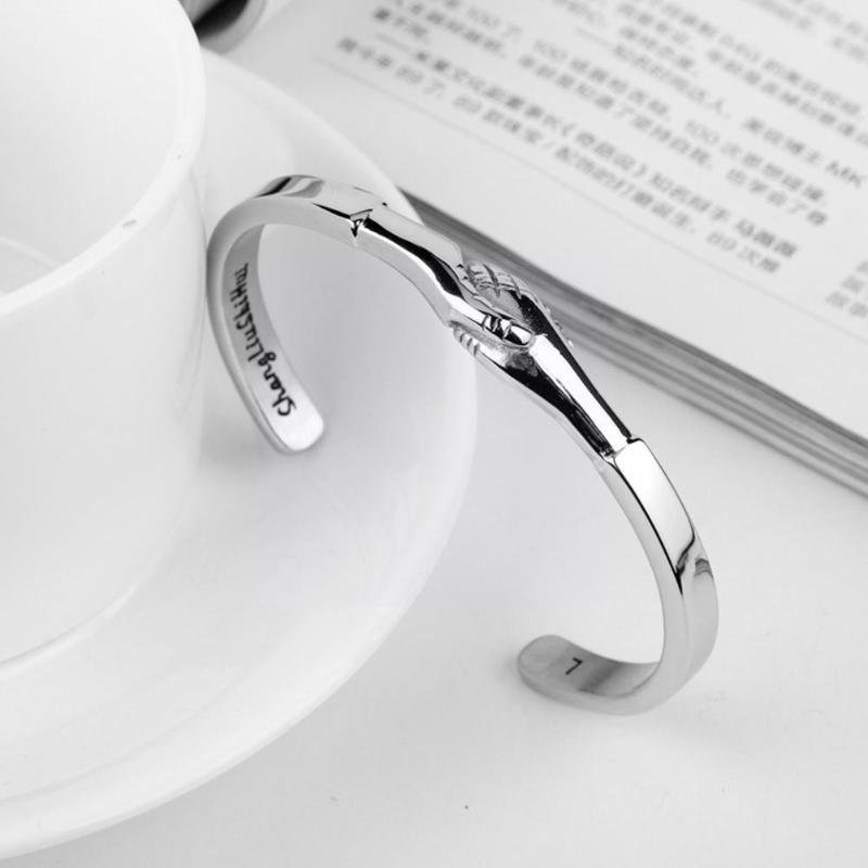 

Bangle Vintage Opening Adjustable Couples Handshake Bracelet For Women Men Fashion Retro Charming Wedding Je I3q0