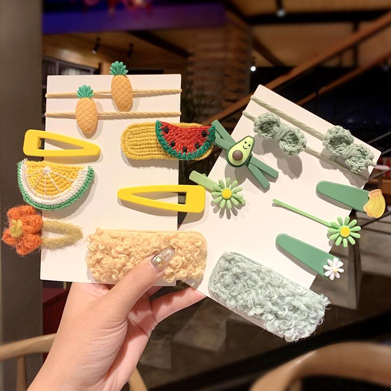 

Hair Accessories Girls Ornament Cartoon Clip Child Ties Clips For Korean, 1 9pcs