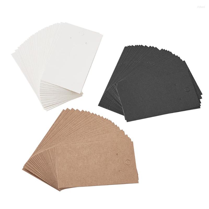 

Jewelry Pouches Price Tags Paper Display Cards Used For Earrings Rectangle 90x50x0.1mm Hole: 1-5mm