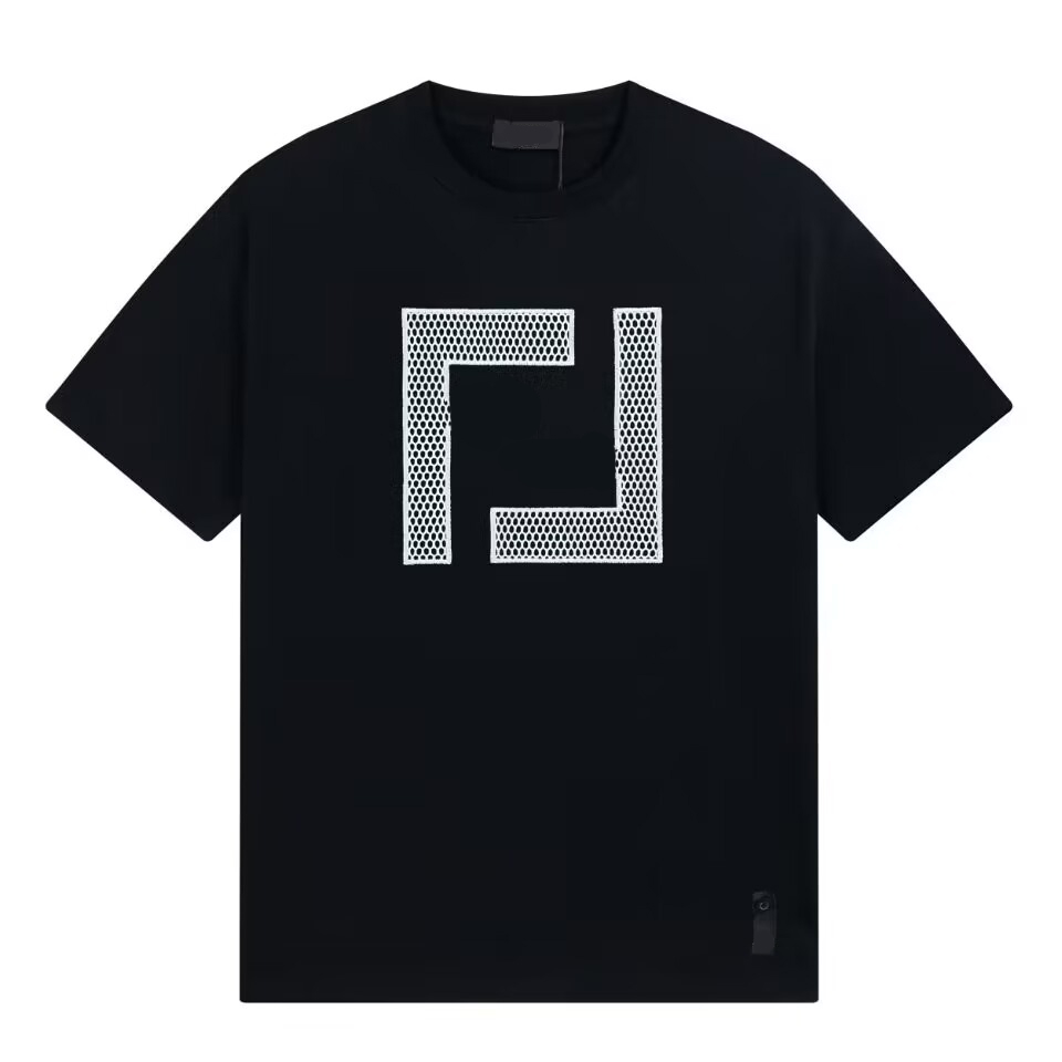 

Designer Men's Tee shirts Black and White Embroidery Alphabet Mesh Print 100% Cotton Breathable Anti-wrinkle Slim Short Sleeve Summer shirt Loose US Size XL
