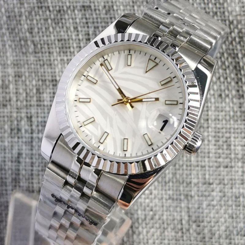 

Wristwatches Arrival Sapphire Men's Automatic Watch NH35/NH35A White/Yellow Palm Dial Fluted Bezel Jubilee Bracelet Unisex 39mm/36mm, White b bliger