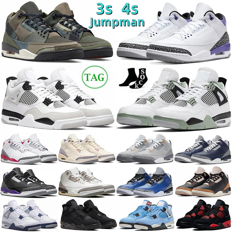 

Jumpman 3 3s Basketball Shoes For Men Women Archaeo Brown Black Cat Dark Iris Military Black Seafoam JTH Fire Red Pine Green 4s Mens Trainers Outdoor Sports Sneakers, 33