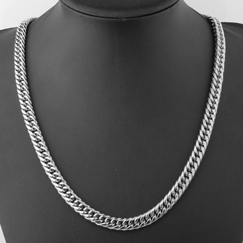 

Chains 9mm Never Fades 316L Stainless Steel Silver Jewelry Cuban Curb Chain Mens Womens Necklace Or Bracelet 1PCS 7-40" Christmas Gift
