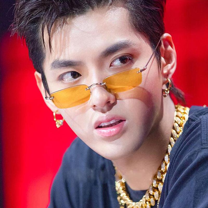 

Sunglasses Rectangle Women Men 2023 Rimless Square Sun Glasses For Ladies Zonnebril Dames Vrouwen Bril EyewearSunglassesSunglasses