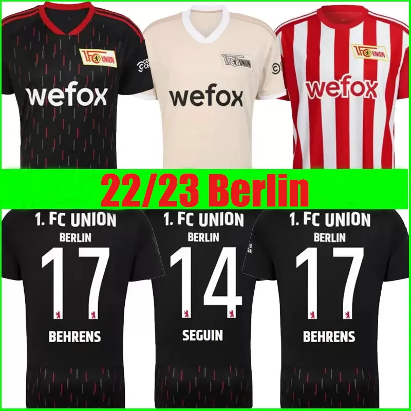 

2022 2023 Union Berlin soccer Jersey 22 23 Third home away Red black white Football shirt