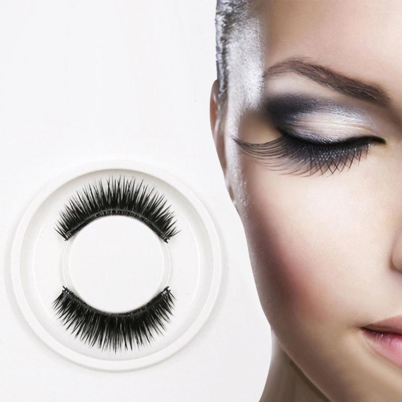 

False Eyelashes 4Pcs Double Magnet Women 3D Natural Long Soft Lashes Extension