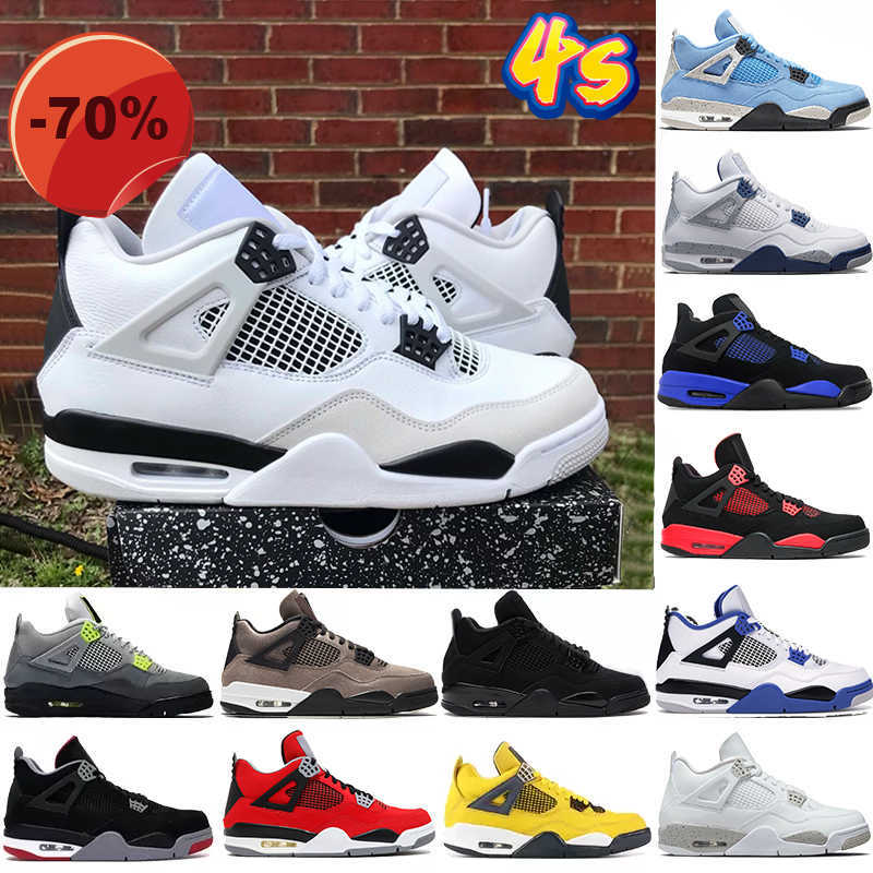 

Slippers Basketball New Shoes 2023 mens jumpman 4 4s retro basketball shoes Military Black midnight navy university blue red thunder white oreo Taupe, 23 thunder