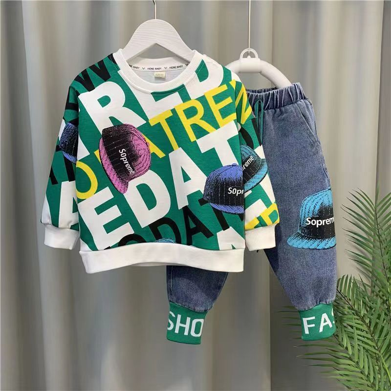 

Children's T-shirt set Fall children's designer T-shirt Baby T-shirt Girl Boy T-shirt Men's Women T-shirt Parent-child clothing alphabet suit 90cm-150cm A64, 25