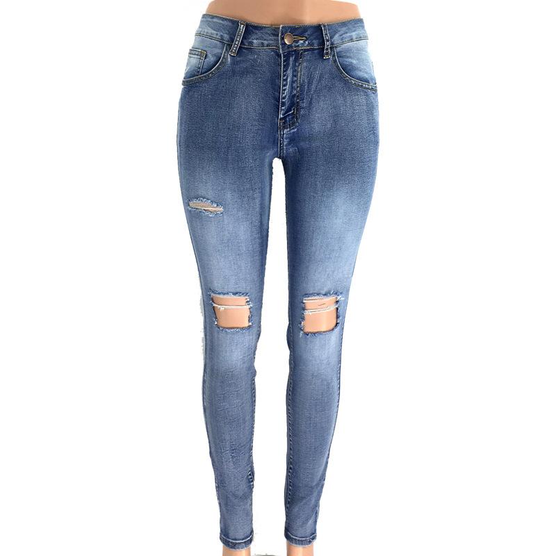 

Women' Jeans 2023 Women Denim Ripped Destroyed Slouchy High Waist Boyfriend Distressed Slim Fit Pencil Pants Skinny Trousers, Blue