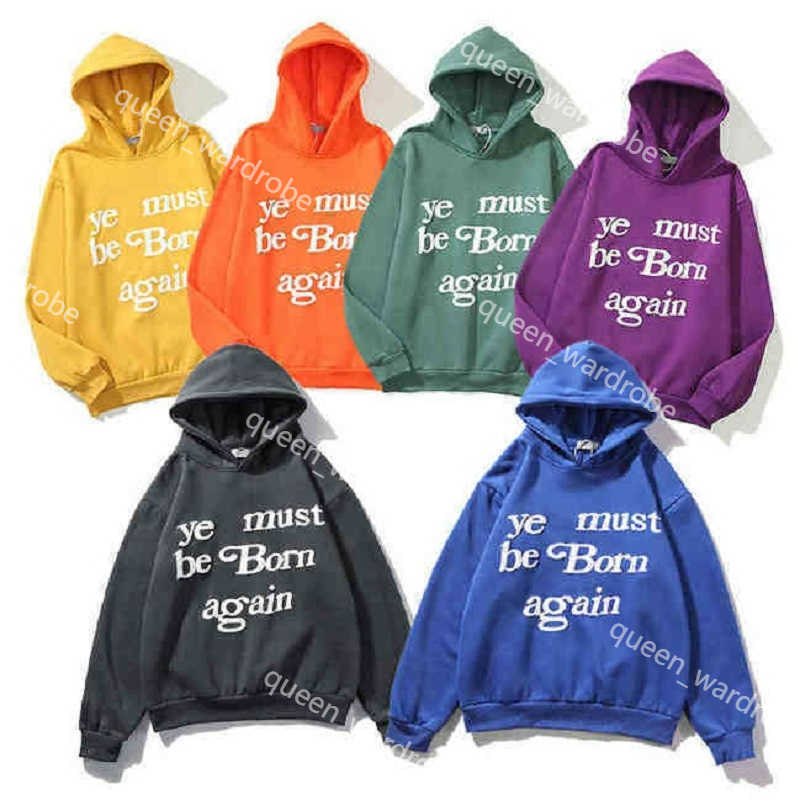 

Men's Hoodie CPFM YE MUST BE BORN AGAIN 3D Letter Foam Printing High Street Hip Hop Hoodies Sweatshirt Mens Women Pullover Streetwear 0047