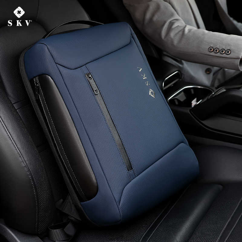 

2022 new backpack men's high-capacity commuting computer bag fashion high-end business leisure multi-function backpack, Blue