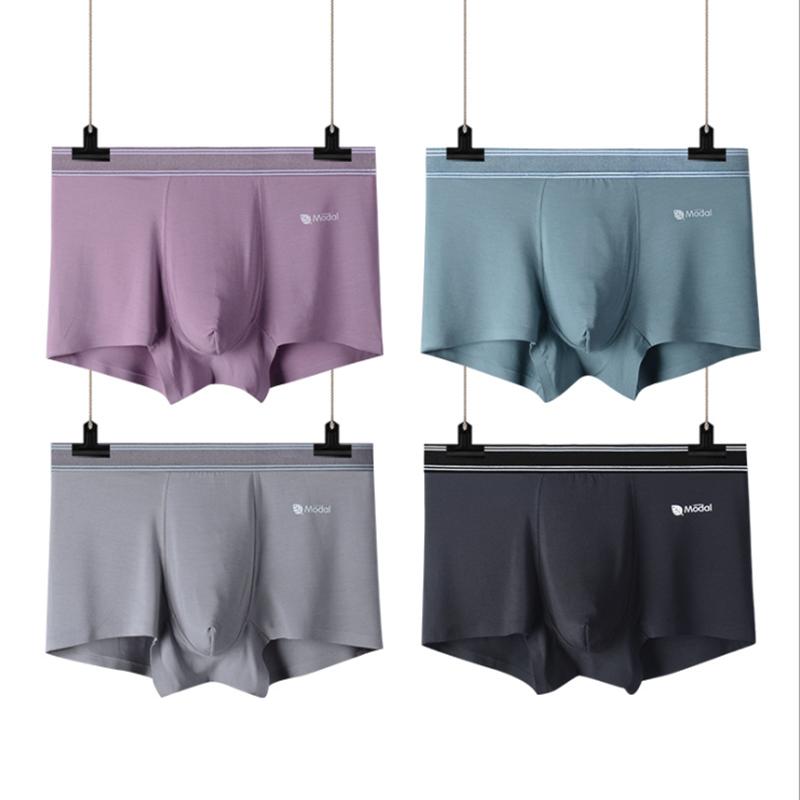 

Underpants 3pcs/lot Men's Soft Panties Underwear Boxers Male Modal Shorts High Quality Man Sexy Plus Size, A 8