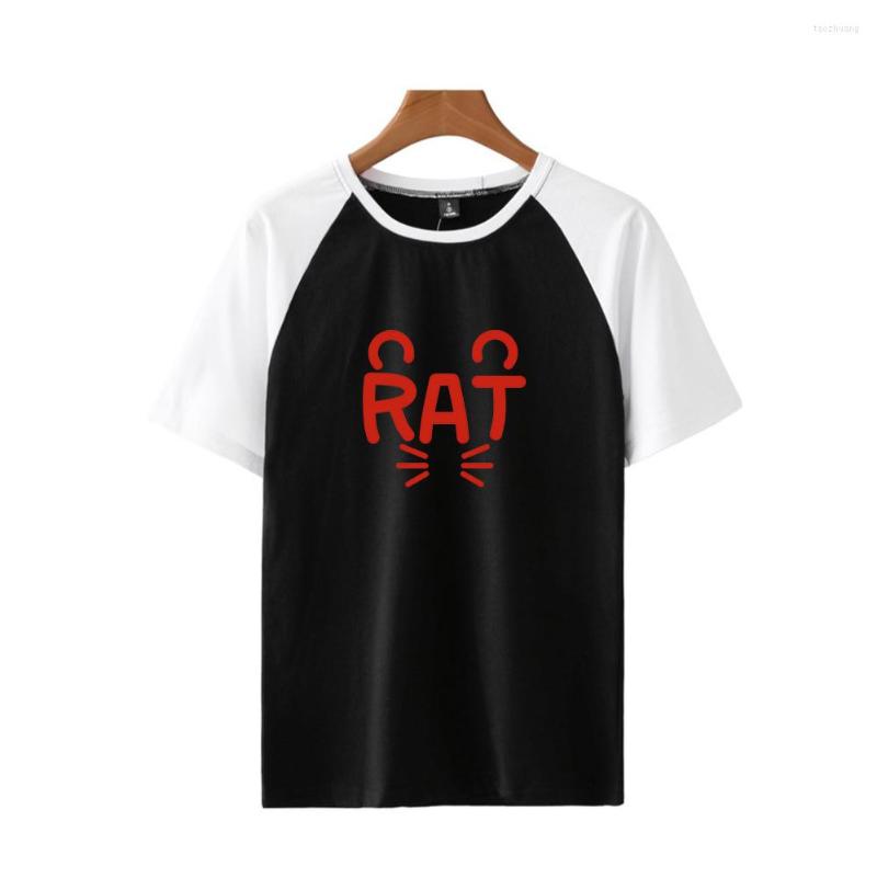 

Men's T Shirts Hakos Baelz Vtuber T-shirt Summer Women Men Short Sleeve Cute Girl Raglan Color O-neck 2023 Black White Tee, Tx14