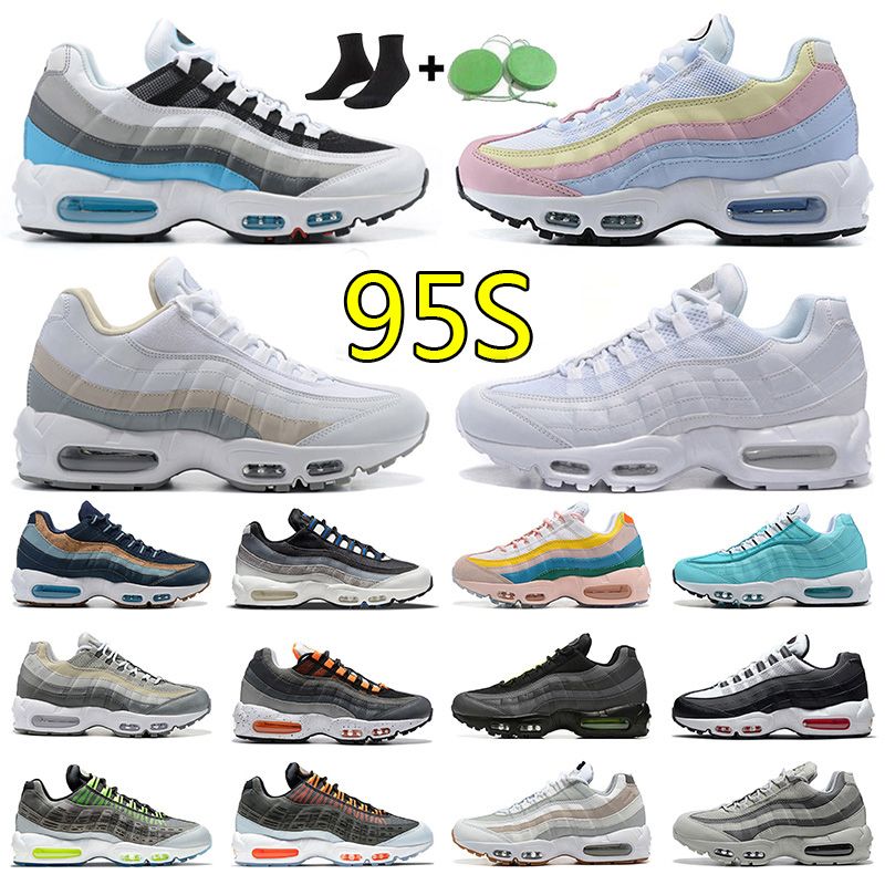 

Designer running shoes 95s sneakers 95 low Triple White Chlorine Blue White Beige Grey Kim Jones X Black Volt Light Blue Pink Blue men women outdoor trainers, A01 36-40 white multi