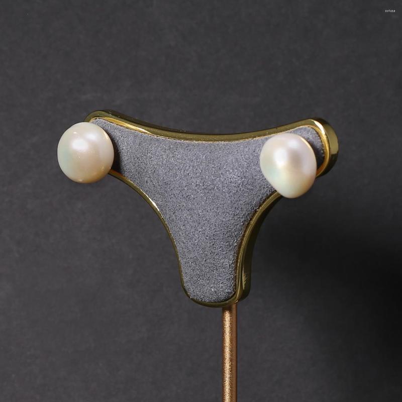 

Stud Earrings Natural Freshwater Pearl Circular For Jewelry Making DIY Women