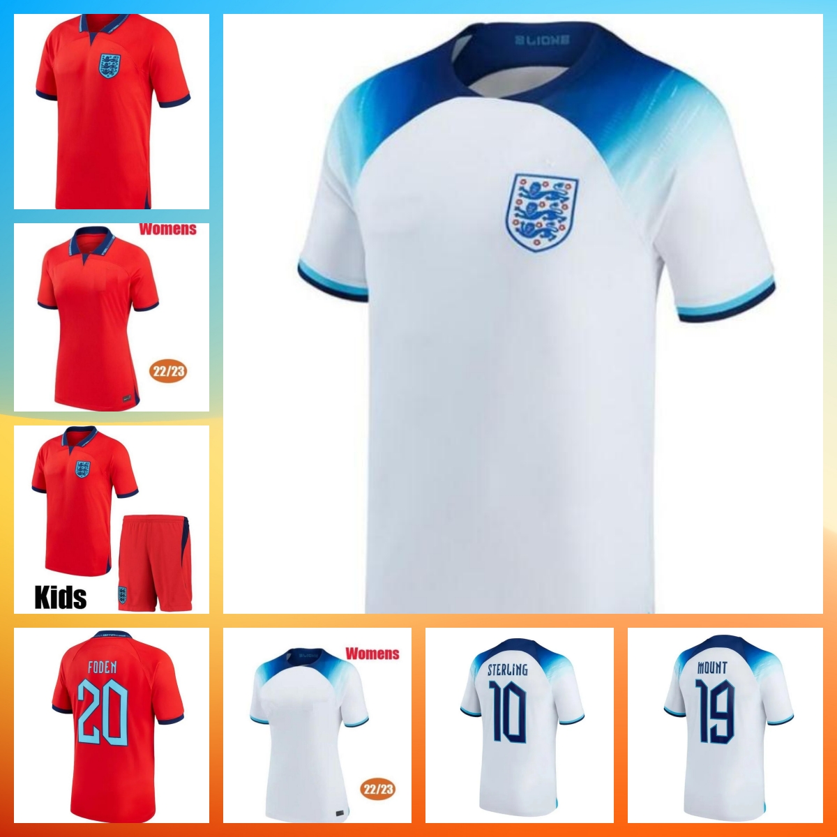 

2022 2023 BELLINGHAM Newest soccer jerseys KANE STERLING RASHFORD SANCHO GREALISH MOUNT FODEN 22 23 national eNGLanDS HENDERSON football shirt women men kids socks, 11