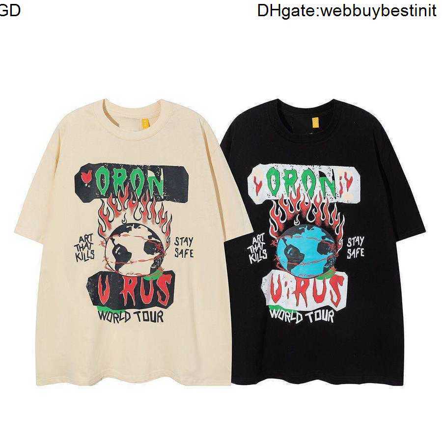 

Fashion Brand Designer T Shirt Summer Galleryes Depts World Cruise Art That Kills Loose Casual Men' And Women' Tee ZW22, Apricot
