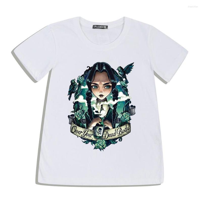 

Men's T Shirts TV Series Wednesday Addams Poison Graphic T-shirts Men's Women's Gothic Short Sleeve Tees Oversized Shirt Harajuku, Red