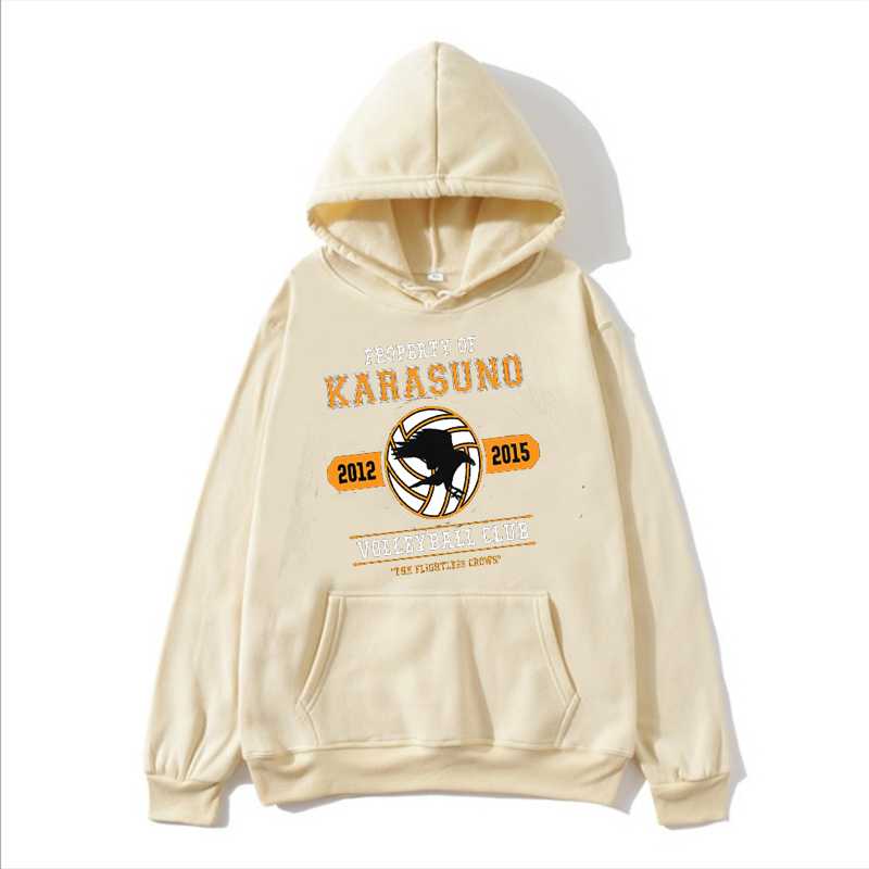 

Men' Hoodies & Sweatshirts Japanese Anime Haikyuu Men Funny Harajuku Streetwear Karasuno High Graphic Unisex Tops Man, Orange