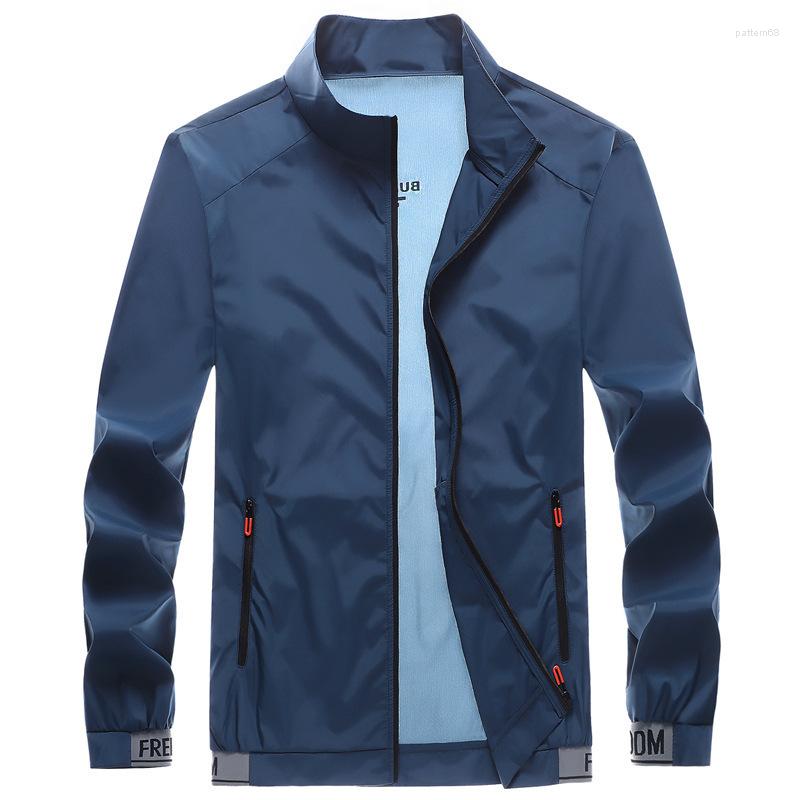

Men's Jackets 2023 Men's Summer Ultra-Light Hood Jacket Thin Windbreaker Fashion Shiny Sunscreen Casual Zipper Coat Packable Bomber, Blue