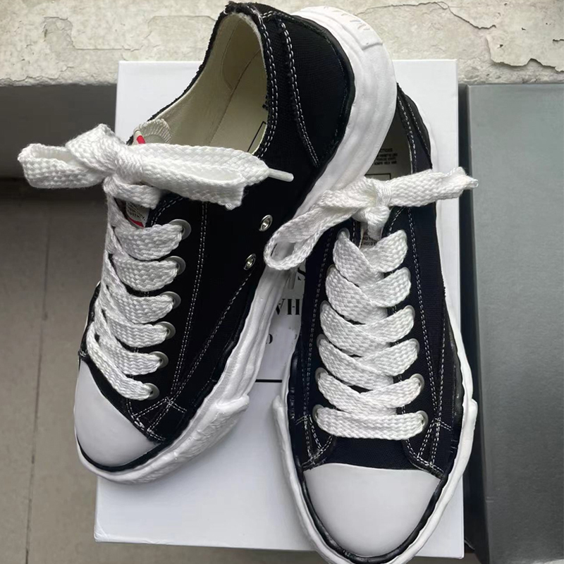 

Dress Shoes High Street MMY Canvas Shoes Dissolve Sole Mihara Lace-up Men's Casual Shoes Yasuhiro Couple Board Shoes Women's Sneakers 230225, 2 tongue label