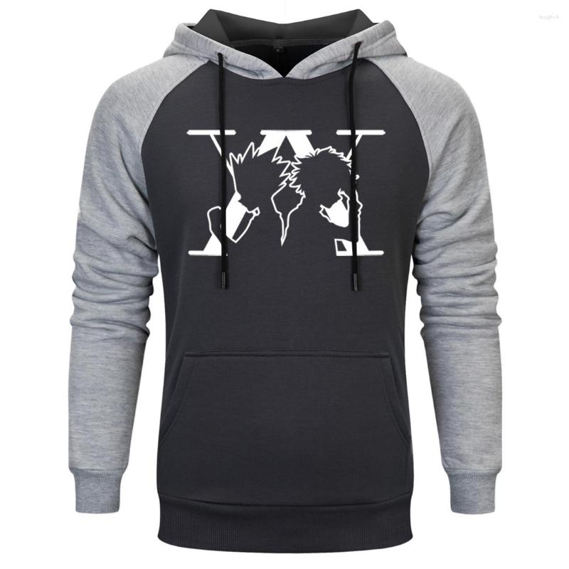 

Men' Hoodies HUNTERXHUNTER Print Raglan Hoody Mens Casual Outwear Hipster Tops Clothing Comfortable Pullovers Winter Fall Moletom Masculino, Yellow black6