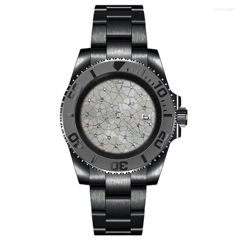 

Wristwatches 40mm GEERVO No Logo Sapphire Crystal PVD 316L Stainless Steel Case Japanese Nh35 Movement Luminous Hands Men's Watch G57-22, No.4