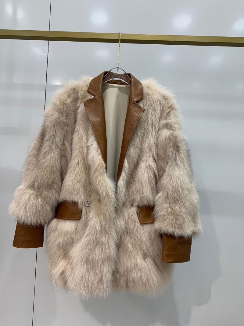 

Women's Fur & Faux Pu Leather Coats Women Winter Warm Jackets For 2023 Furry Lady Coat Outwear, Beige