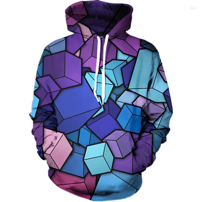 

Men's Hoodies Square Color Printing 3D Hoodie Autumn And Winter Fashion Clothing Harajuku Sweatshirt Street Hip Hop, As shown 7