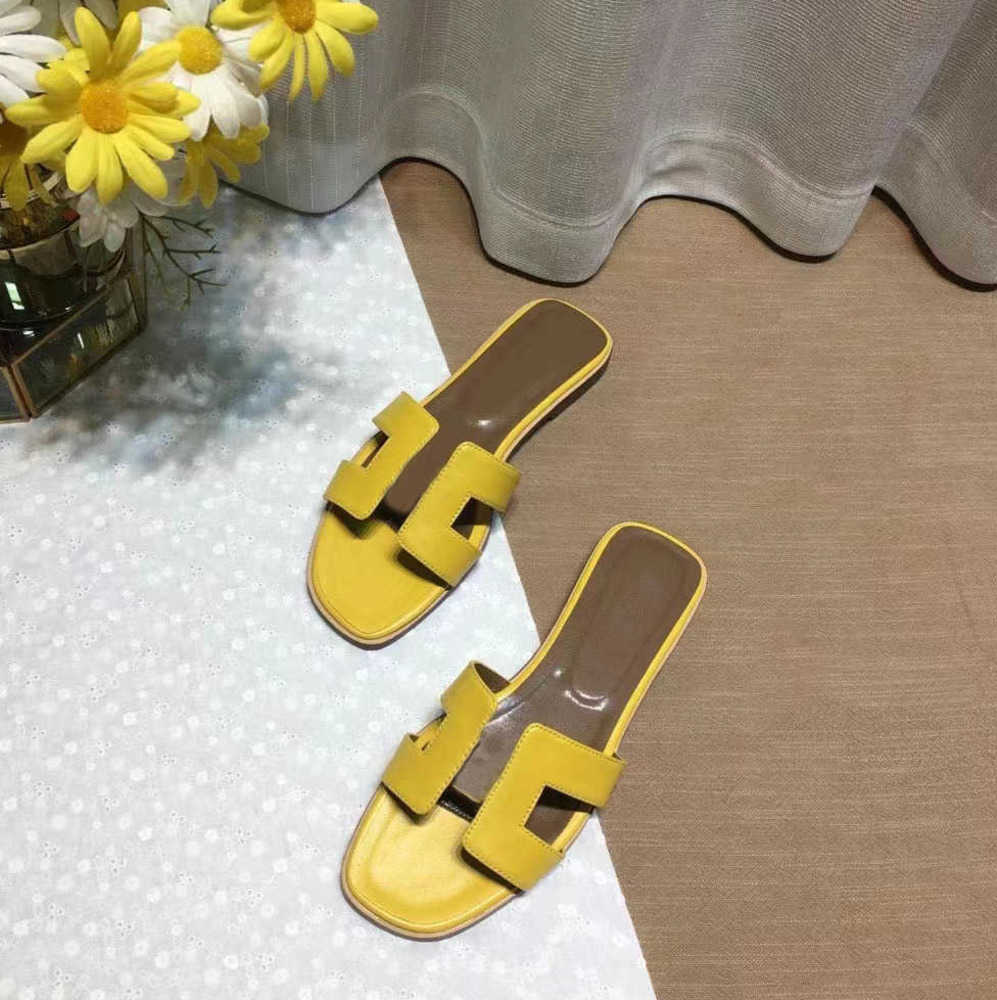 

Slippers Designer Sandals Shoes 2023 Ladies Slipper Flip Flops Summer Brand H Classic Leather Fashion Beach Flat Heel With 2022, #5