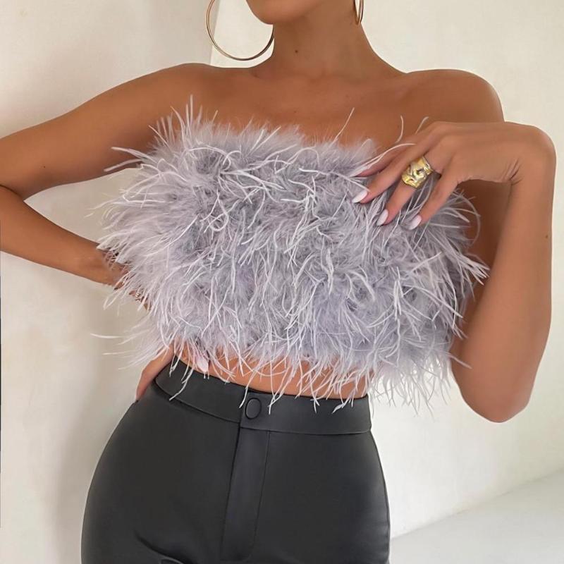 

Women' Blouses & Shirts Strapless Stylish Cozy Backless Off Shoulder Lady Camisole Skin-touch Prom Tub Top Solid Color ClothingWomen' Wome, Pink