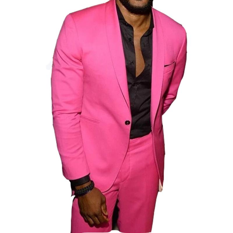 

Men's Suits & Blazers Est Design Men Suit Red Shawl Lapel Business Casual Tuxedo 2 Pieces(Blazer Pants)Custom Made Wedding Man