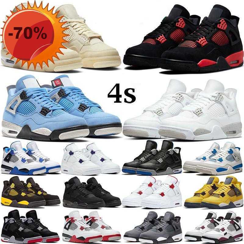 

Boots Outdoors Jumpman 4 Retro Men Basketball shoes 4S Black Cat UNC Bred Womens University Blue The Cactus White Grey Pure Royalty Men, 32