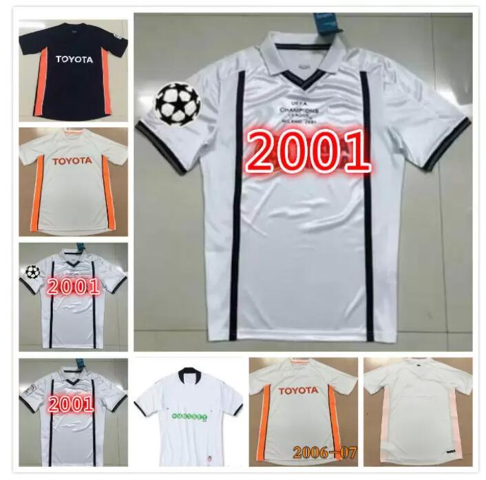 

2001 Valencia VICENTE MENDIETA Mens Retro Soccer Jerseys 10 11 SILVA 06 07 EDU Home White Away Black RETRO Football Shirt Short Sleeve, 00-01 home