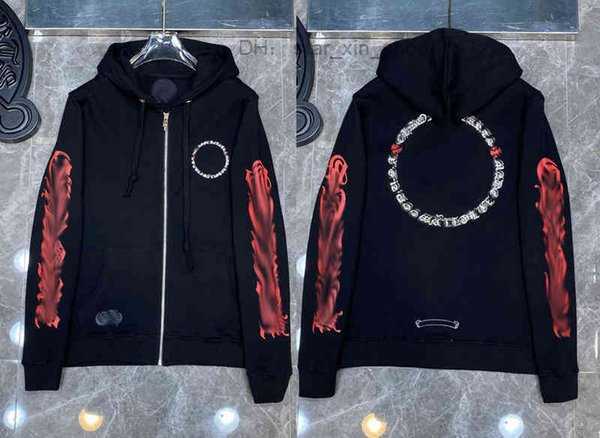

3a Classic Mens Zipper Ch Hoodies Designer Horseshoe Sanskrit Cross Print Pullover Heart Hooded Sweatshirts Sweater Luxury Woman Jackts Fate 17 ASSC, 15