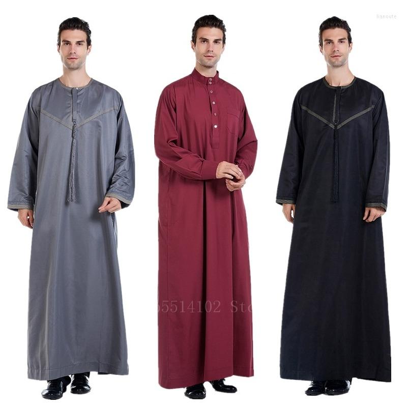 

Ethnic Clothing Islamic Men Muslim Robe Arab Thobe Ramadan Costumes Saudi Arabic Pakistan Abaya Male Full Sleeve Kaftan Head Scarf