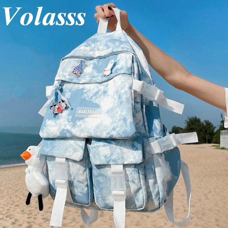

Backpack Volasss Large Capacity Camouflage Youth Girl Schoolbag College Lovers Backpacks 2023 Fashion Summer Girls Rucksack, Pink