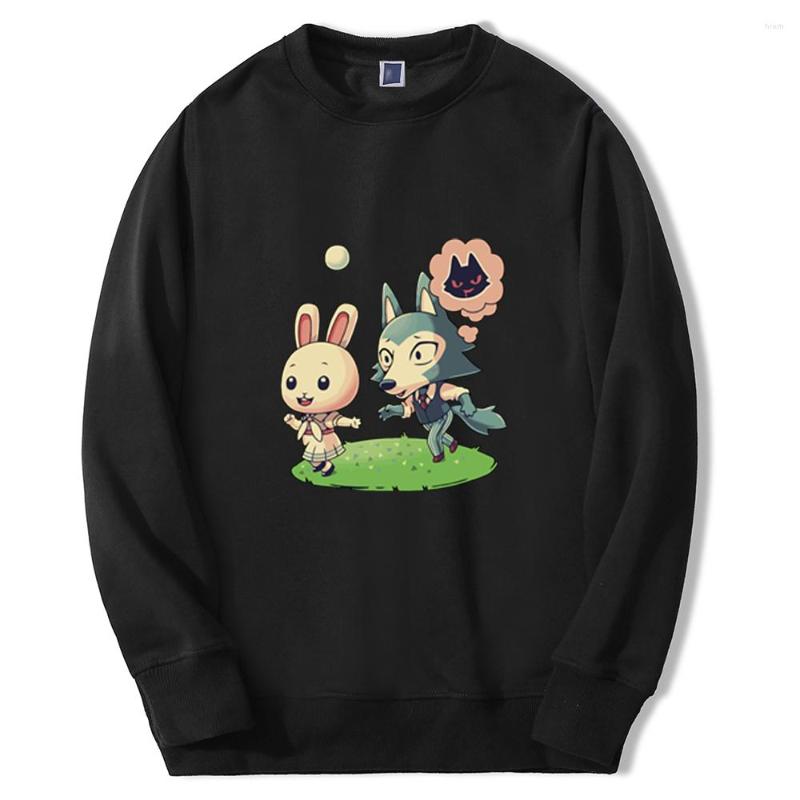 

Men' Hoodies Sweatshirt Men Colorful Kawaii And Wolf Animal Fashion 2023 Spring Autumn Casual Male Long Sleeve Letter Pullover, Black