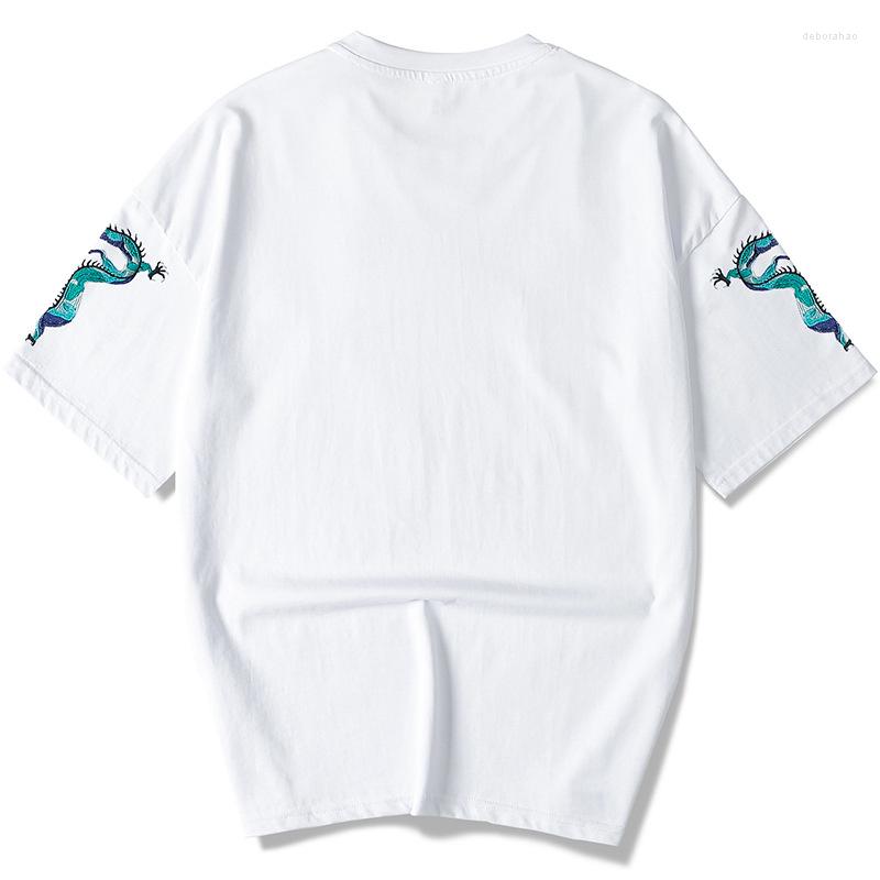 

Men's T Shirts 2023 Arrival Top Fashion Summer Embroidery Large Loose Cotton T-shirt O-neck Casual Shirt Brand Clothing Tshirt Homme, White