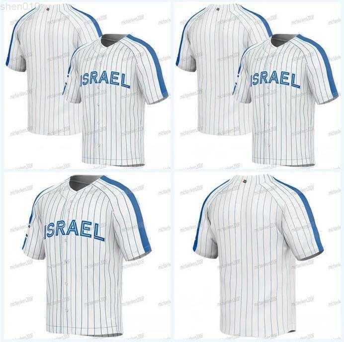 

2023 World Baseball Classic Israel Jersey 20 Ryan Lavarnway 21 Garrett Stubbs 80 Ty Kelly 16 Noah Mendlinger 79 Matt Mervis 2 Danny Valencia 25 Alex Dickerson, Colour