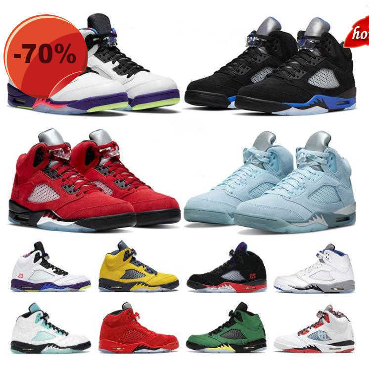 

Slippers New AMG Jumpman 5 Jumpmans 5s Mens Basketball Shoes Raging Bull Racer Blue Bird Fire Red Stealth Green Bean Easter Alternate Grape Sports