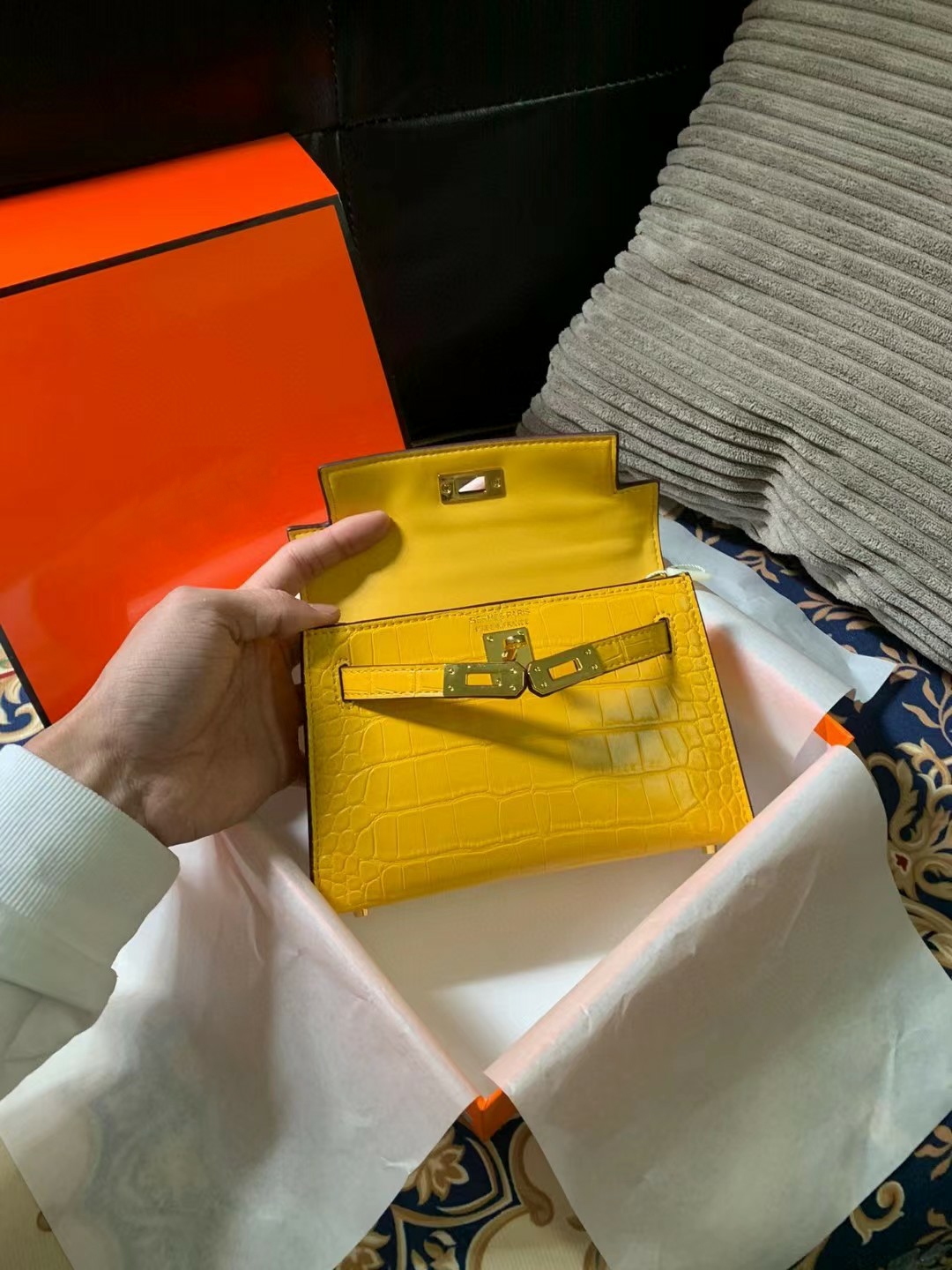 

Aimashi Designer 19cm Mini 2 Kely Handbag Totes Alligator Pattern Leather Top Handle Handbags Gold Hardware Buckle Bottom Rivet Dinner Purse Letter Print Tote Bags, Pink palm pattern