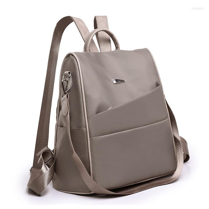 

School Bags Khamezoa 2023 Fashionable Female Package Han Edition Oxford Cloth Shoulders Handbag Black Red Girl Casual Solid Color
