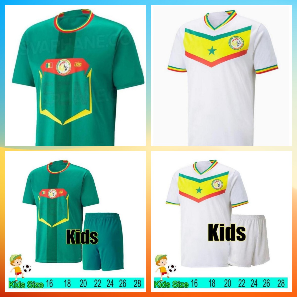 

Maillot Senegals Newest soccer jerseys 2022 Senegalese football shirts MANE KOULIBALY KOUYATE ISMAILA B.DIA KEITA BALDE jersey player version men kids kit 22 23, 02