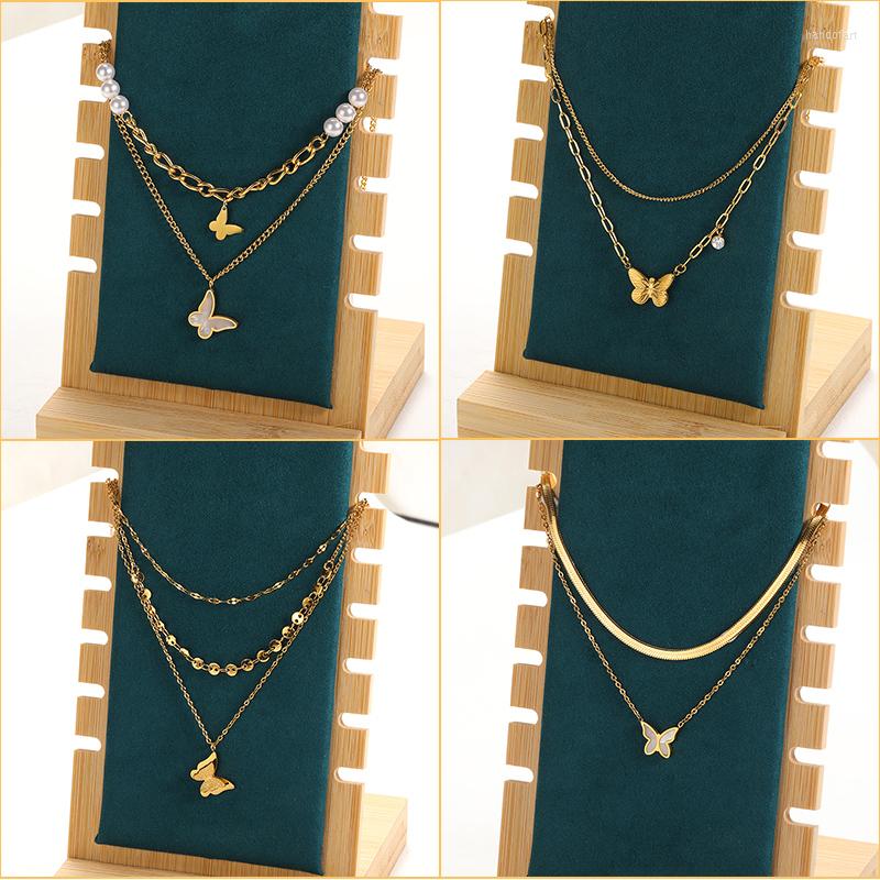 

Pendant Necklaces Vintage Necklace Gold Color Chain Women's Jewelry Layered Accessories For Girl Clothing Aesthetic Gifts Fashion