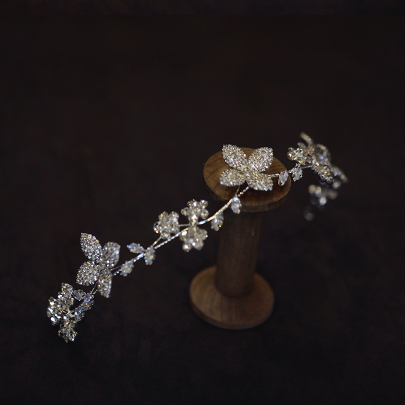 

Wedding Hair Jewelry Arrival Soft Crystal Girls Headbands Zircon Brides bands Accessory 230225