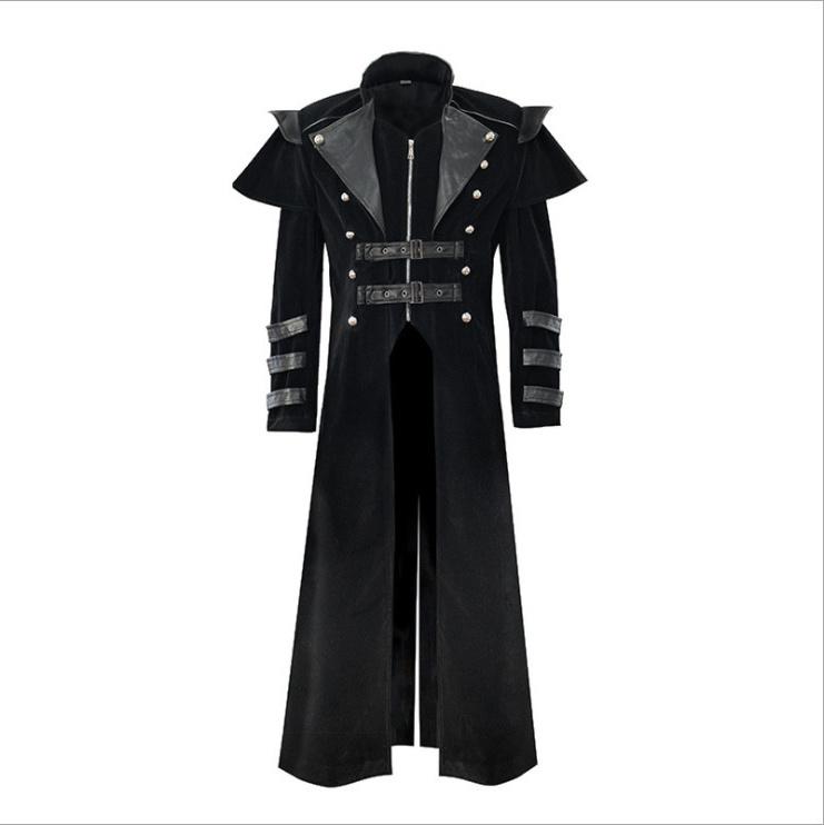 

Women' Trench Coats Waistcoat Po PU Stage Belt Buckle, Black