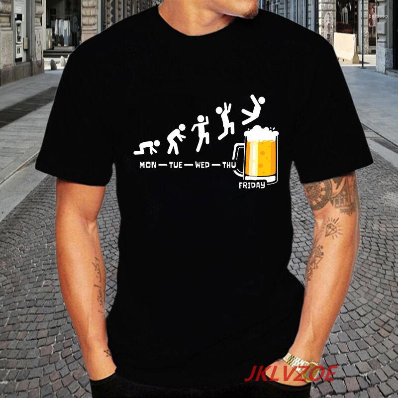 

Men's T Shirts 2023 Summer Clothes Men Fashion Short Sleeve 3D Print Beer Pattern Black Shirt Casual Breathable Tee Top O-Neck All-Match, D4778